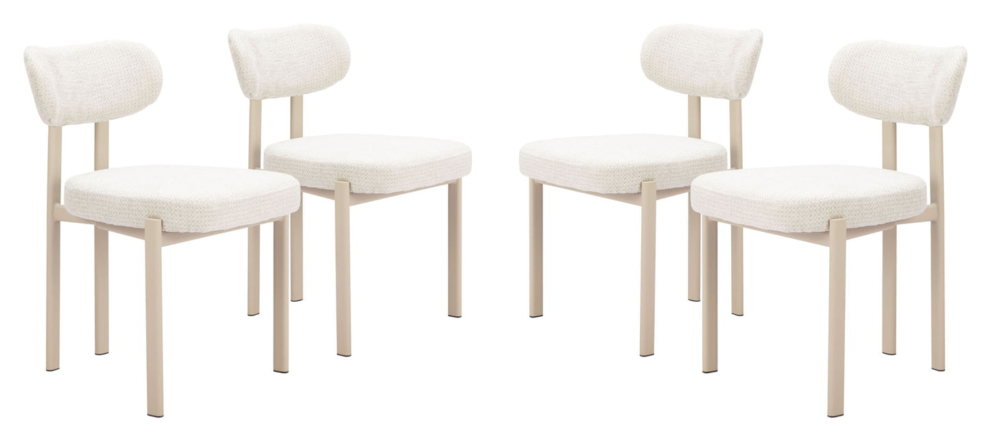 Aurea - Chaise de salle à manger (lot de 4) - Gris clair