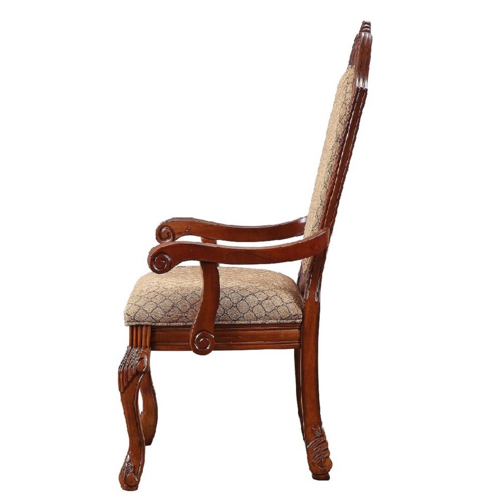 Chateau De Ville - Fauteuil en tissu (lot de 2) - Cerisier