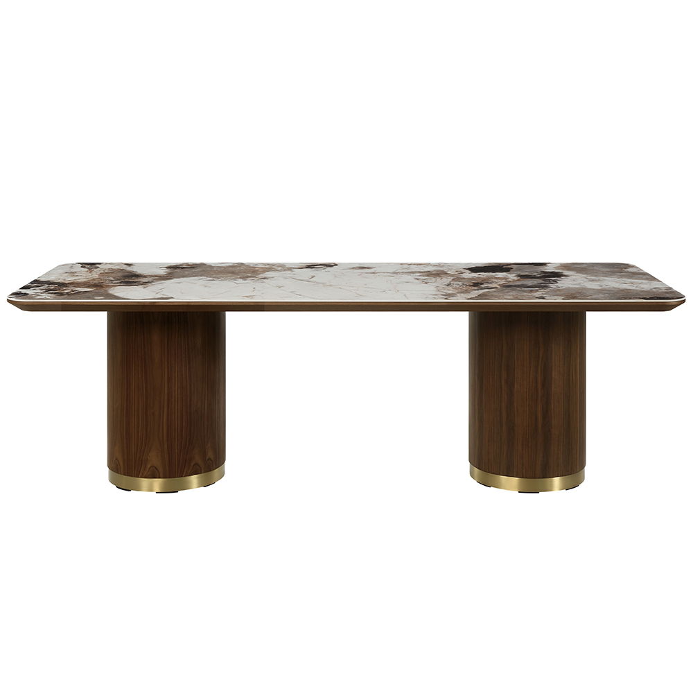 Willene - Table à manger avec plateau en céramique