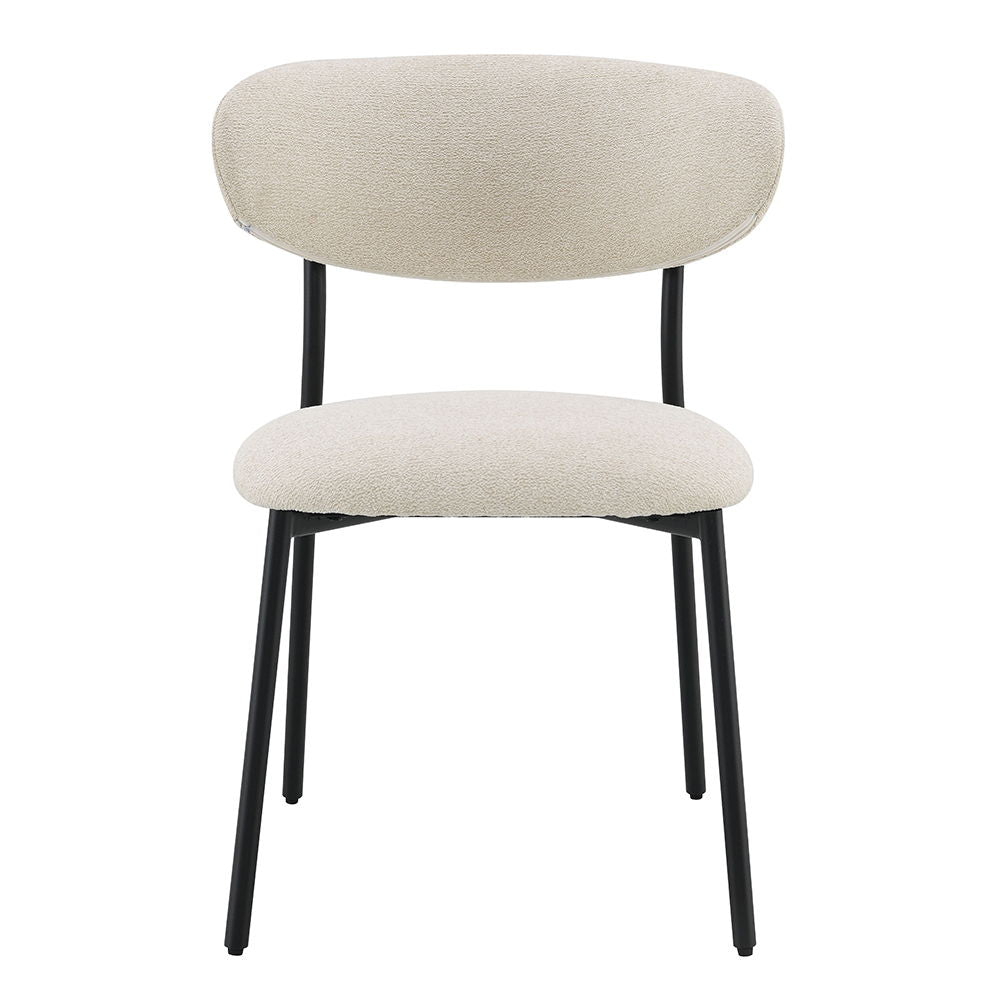 Jirina - Chaise d'appoint (lot de 2) - Chenille beige