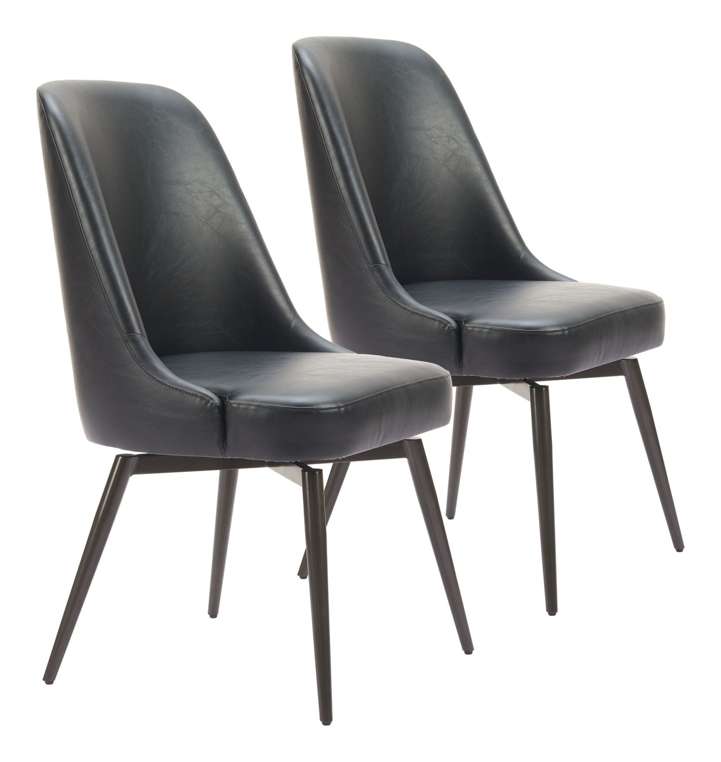 Keppel - Chaise de salle à manger pivotante (lot de 2)