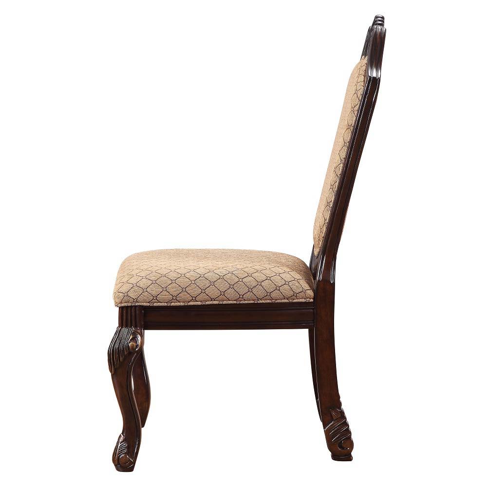 Chateau De Ville - Chaise d'appoint (lot de 2) - Tissu et expresso