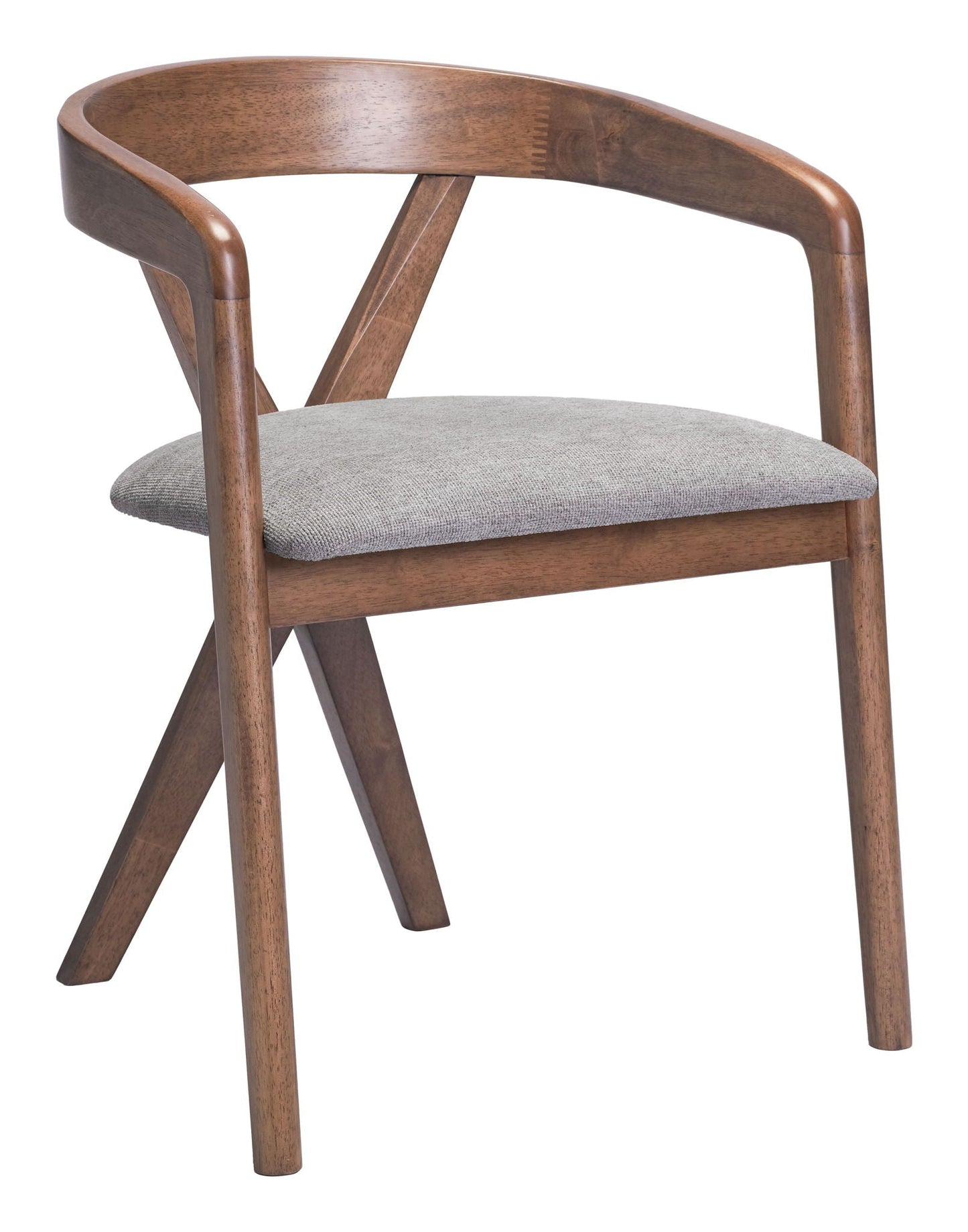 Cairo - Chaise de salle à manger - Gris tourterelle et noyer