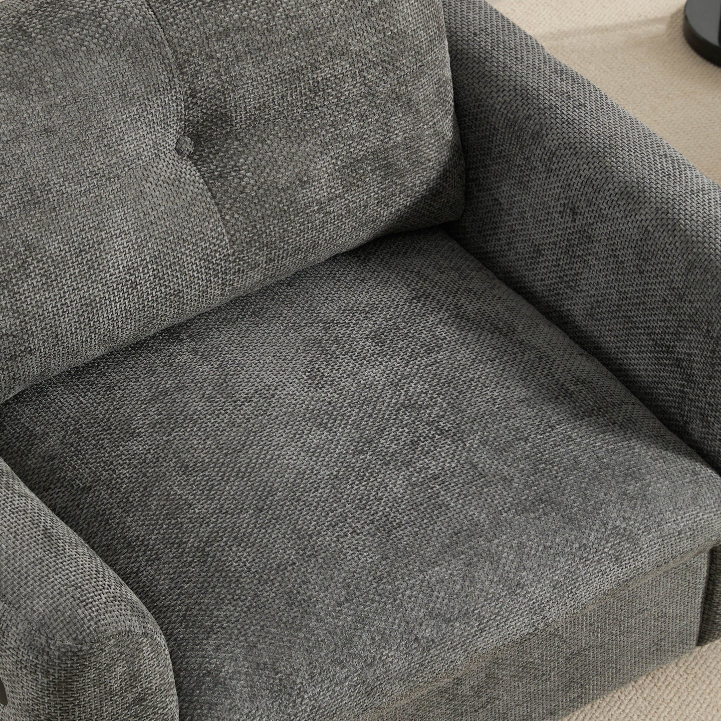 42â?Wide Seat Armchair with Dual-Port Charger and Tufted Pull-Line Design by Harper&Bright Designs