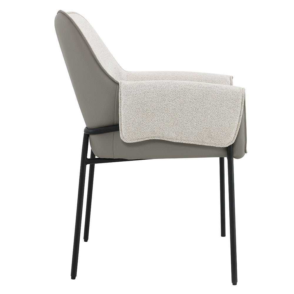 Jirina - Fauteuil (lot de 2) - Chenille beige