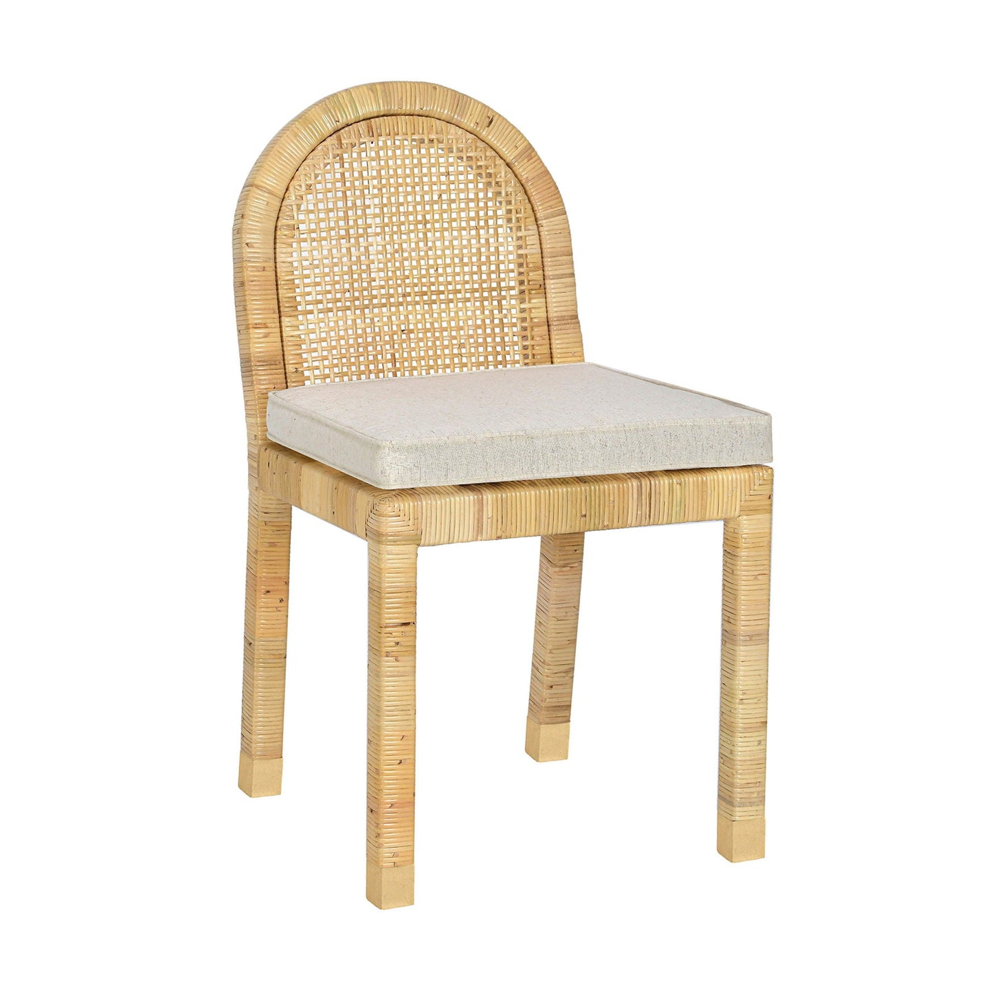 Amara - Chaise de salle à manger arquée - Crème