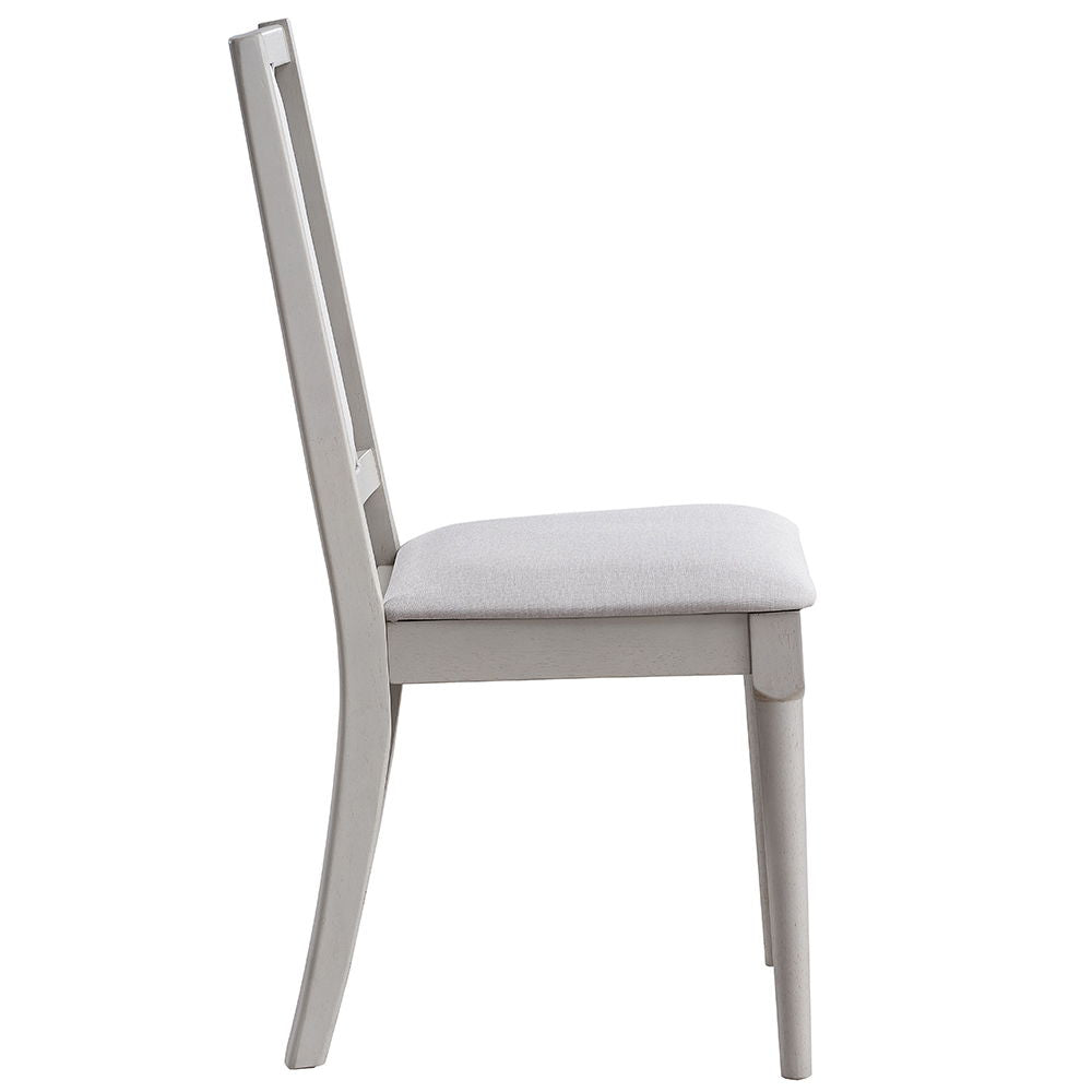 Marta - Chaise d'appoint (lot de 2) - Lin beige et naturel