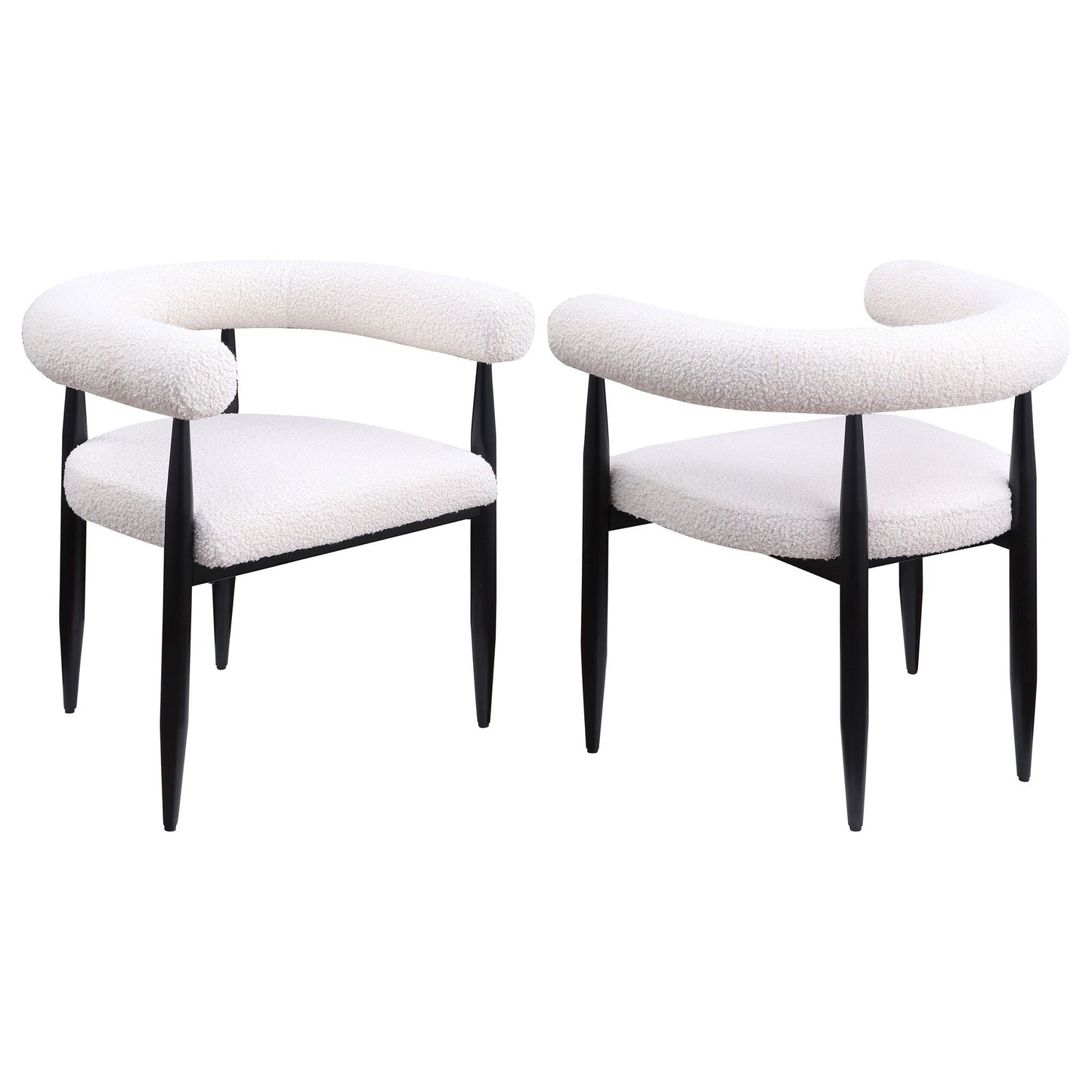 Dunmore - Chaise de salle à manger rembourrée Boucle (lot de 2)
