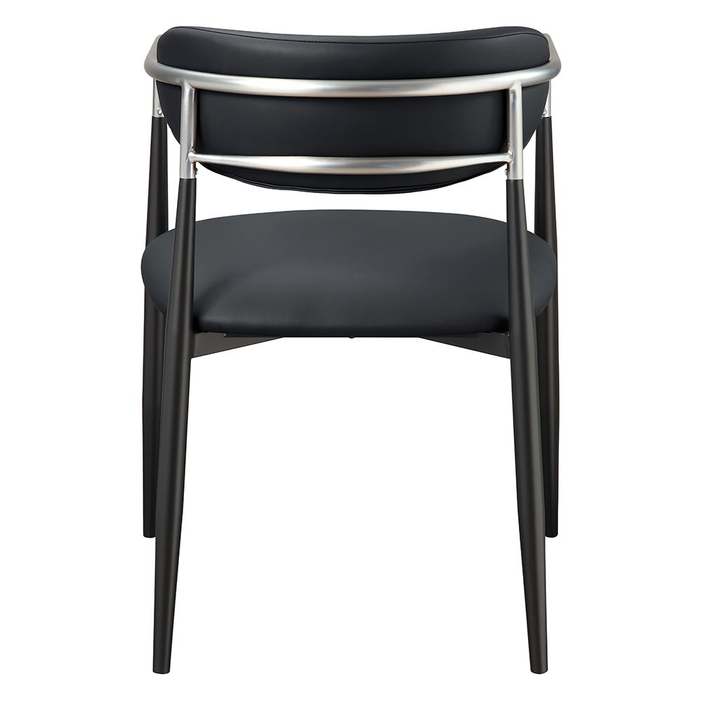 Gavan - Fauteuil (lot de 2) - Cuir synthétique noir