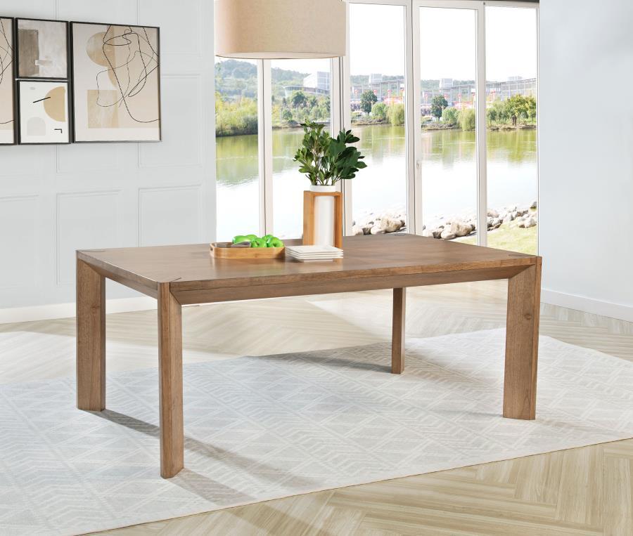 Bruner - Table à manger rectangulaire en bois - Marron naturel