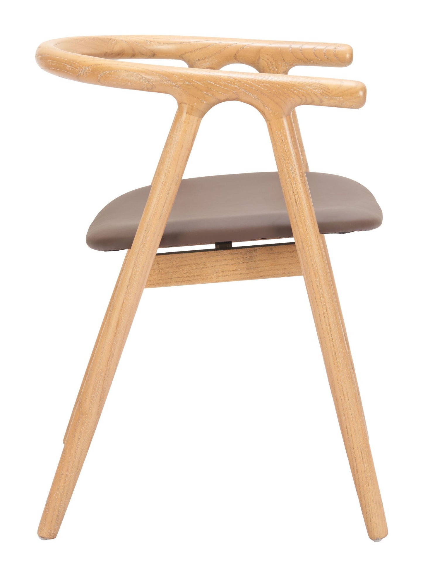 Peker - Chaise de salle à manger (lot de 2) - Marron / Naturel