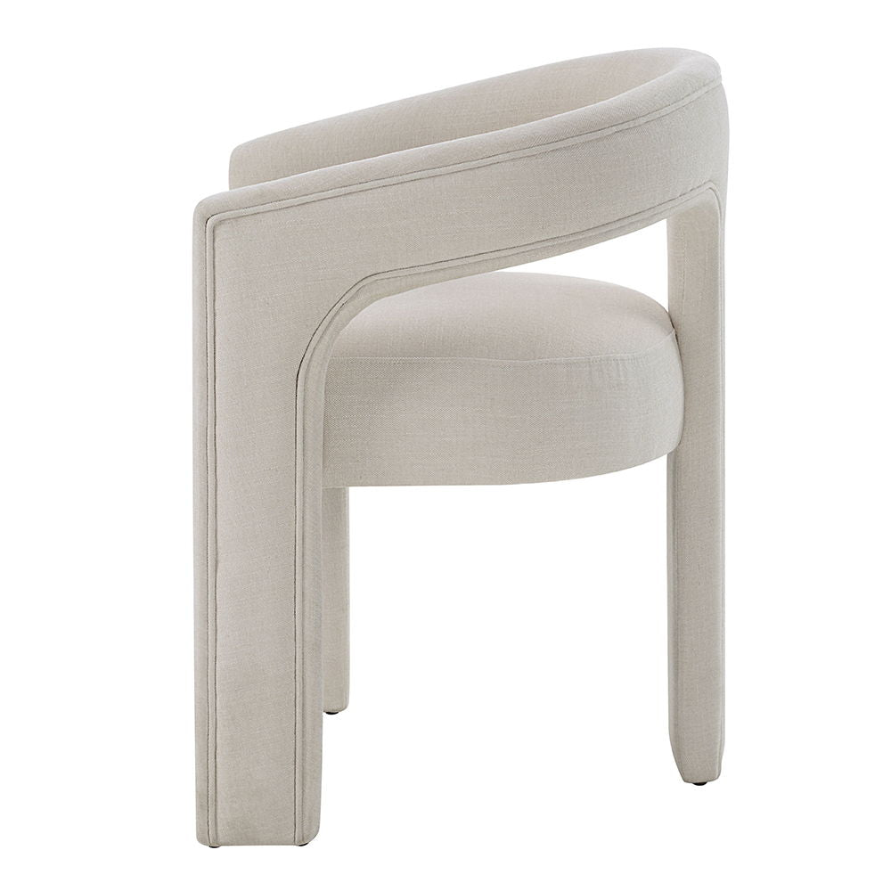 Gamarya - Chaise d'appoint (lot de 2) - Chenille blanche