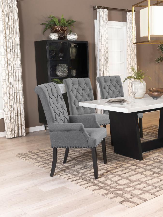 Alana - Chaise de salle à manger rembourrée en tissu