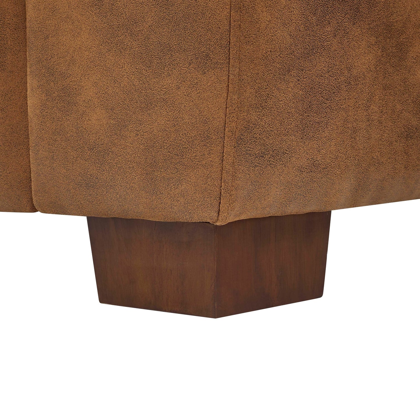 Vintage Brown Leather Three‑Seat Sofa