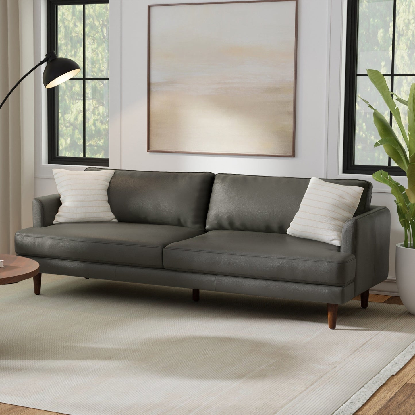 WYNDENHALL Chloris 90 inch Wide Mid-Century Modern Sofa - Â 90 W x 35.5 D x 32.75 H