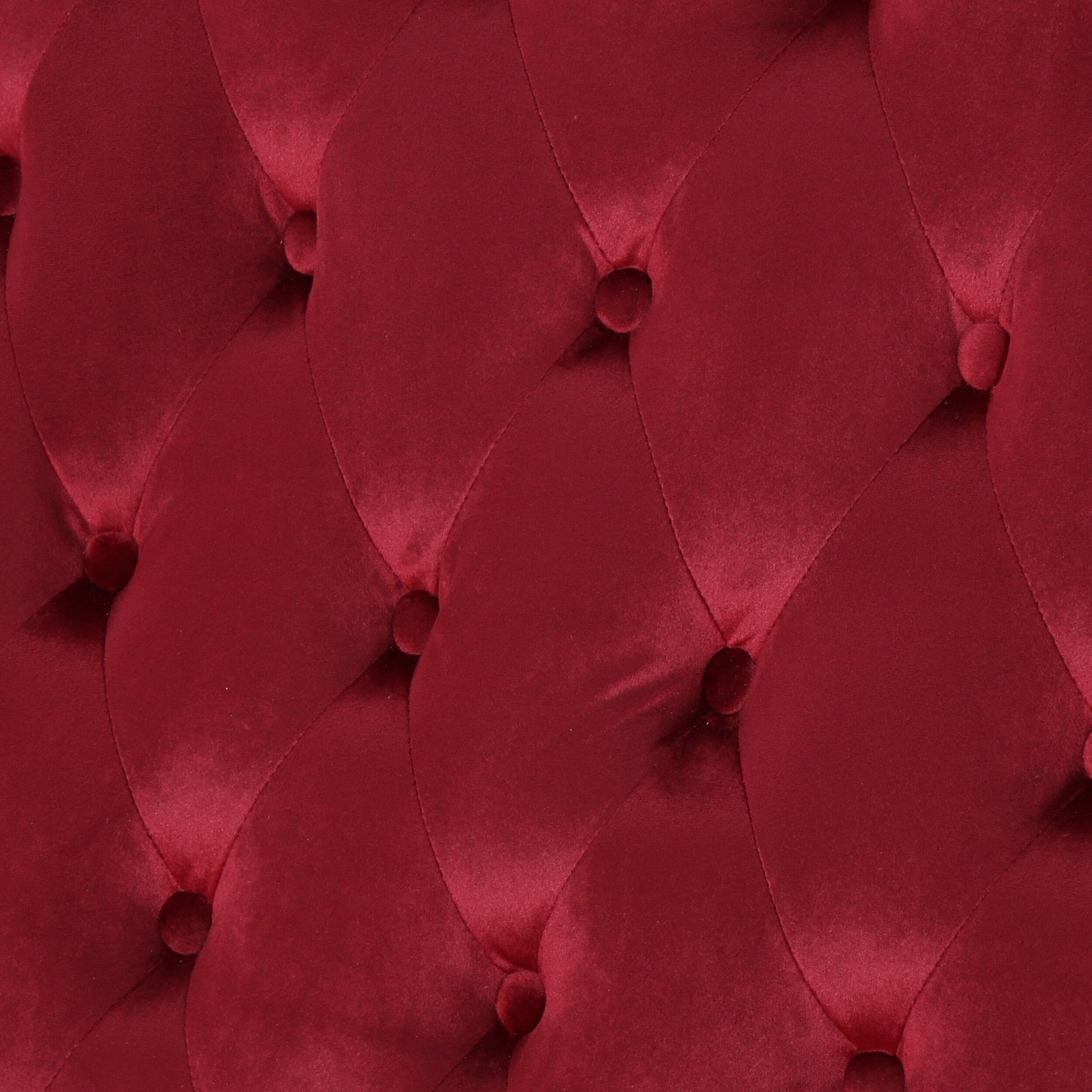 Wine Red 50.25 Velvet Button Tufted High Wingback Loveseat Sofa with Wood Legs for Living Room