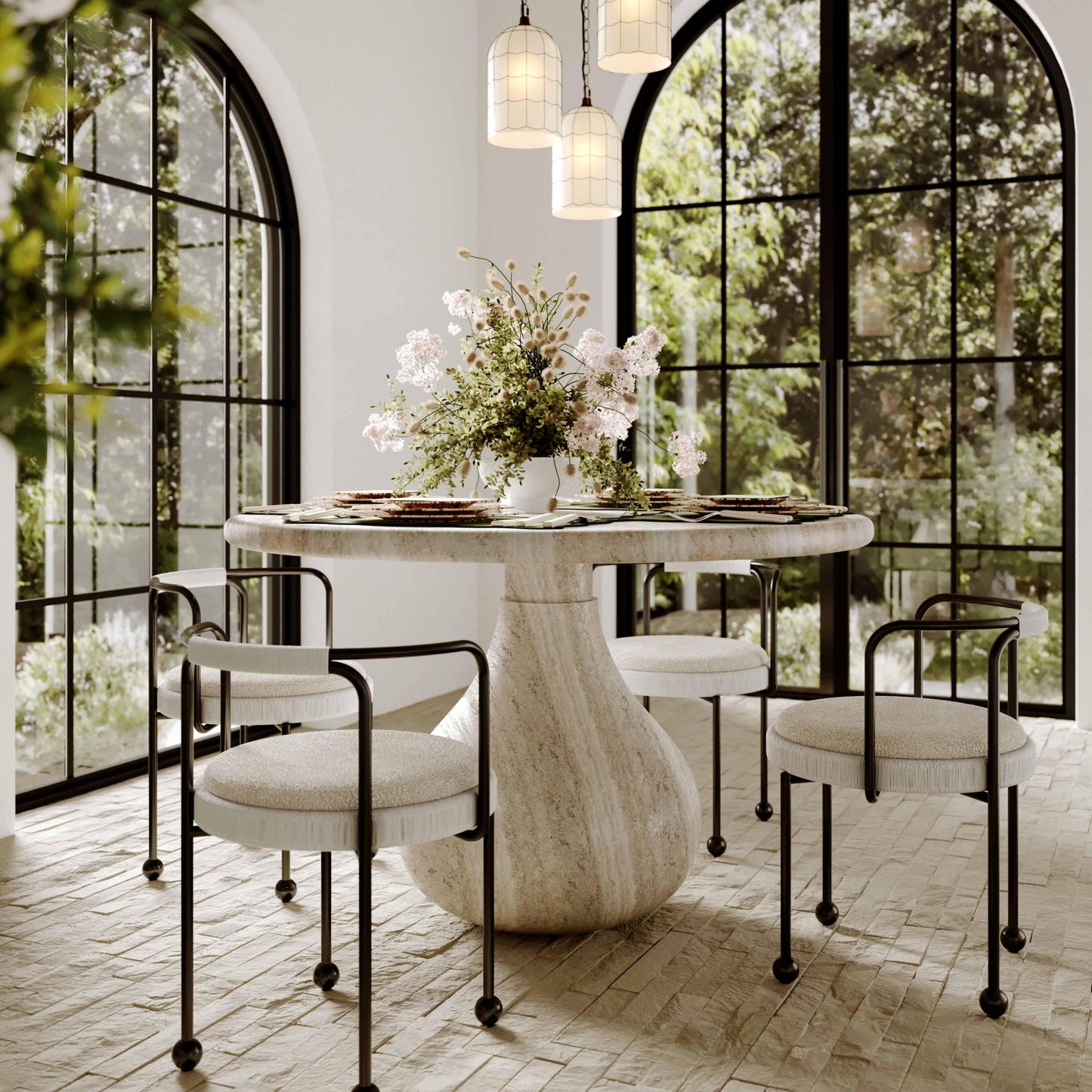 Smooch - Table à manger ronde d'intérieur/extérieur 47