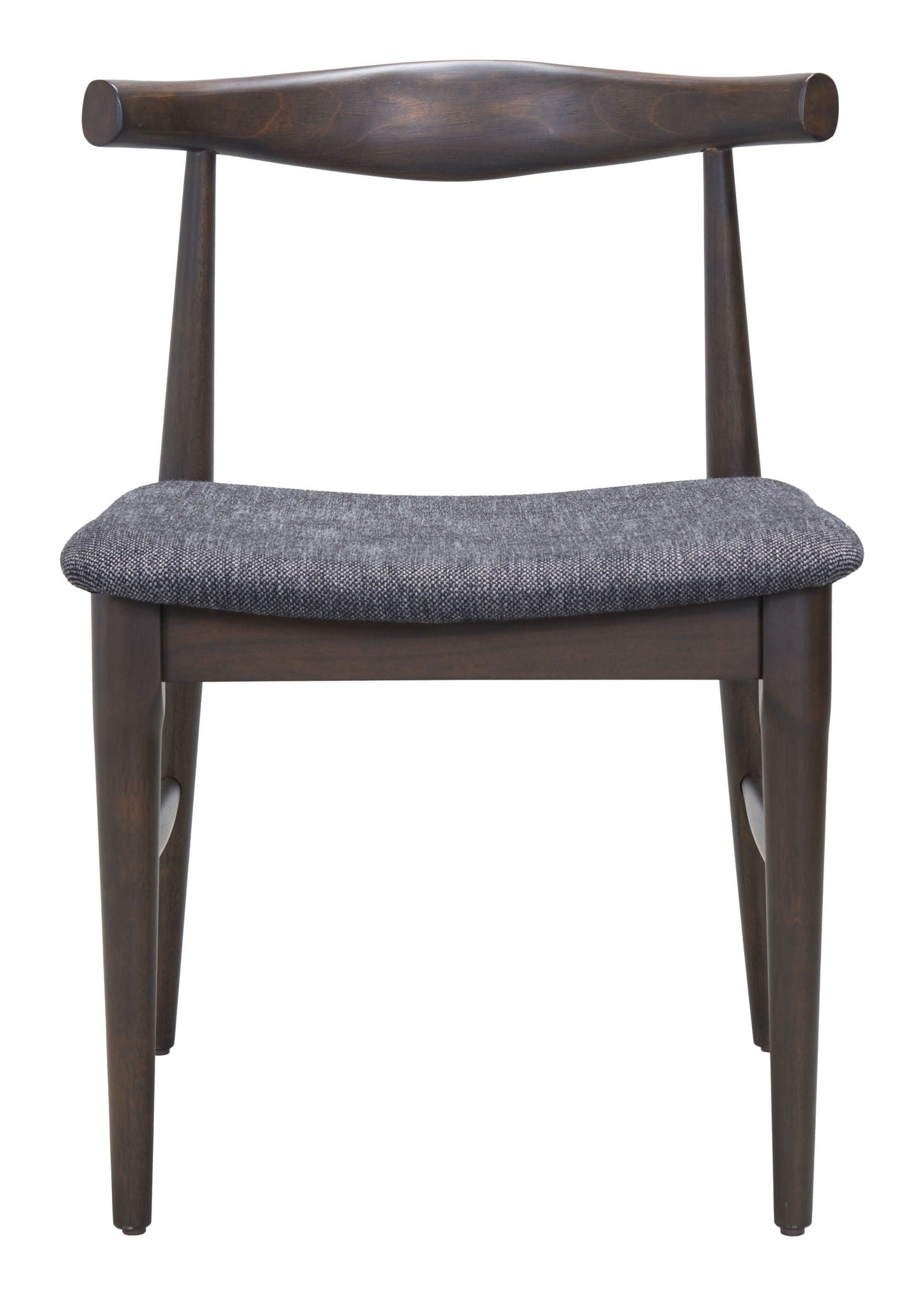 Tuzka - Chaise de salle à manger (lot de 2) - Gris et expresso