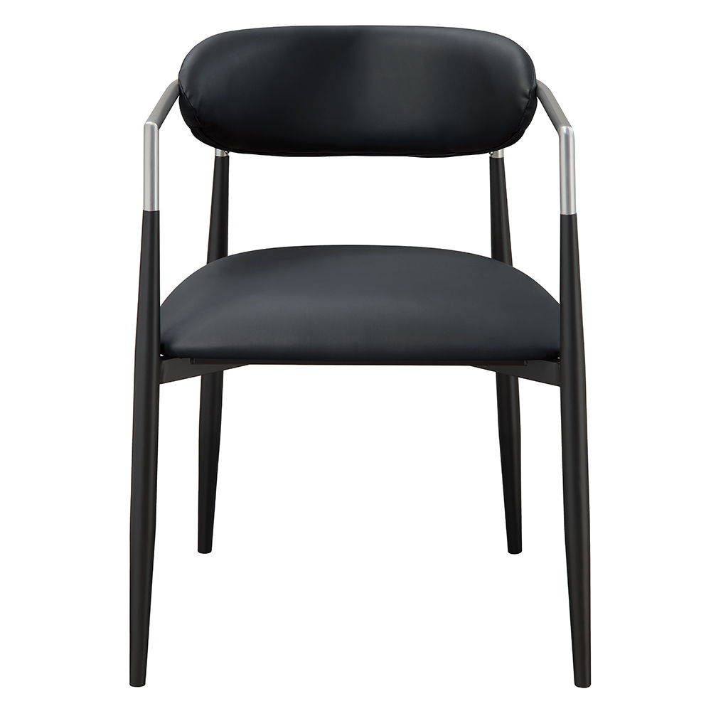 Gavan - Fauteuil (lot de 2) - Cuir synthétique noir