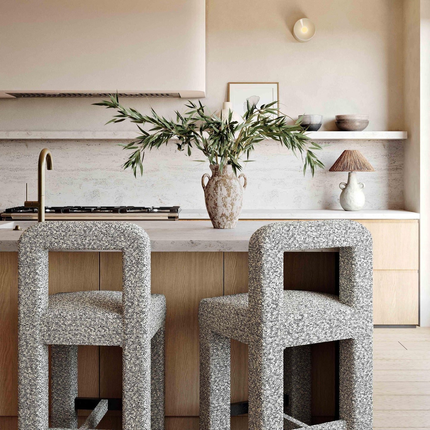 Hazel - Tabouret de comptoir Boucle