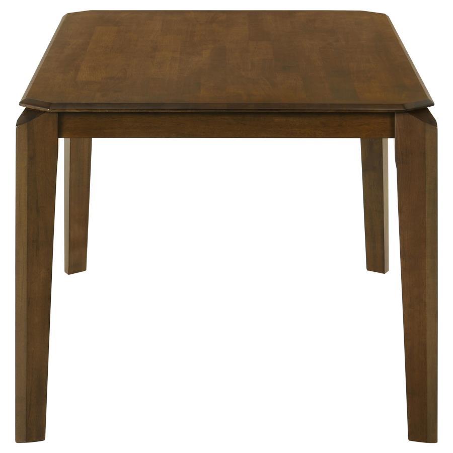 Almonte - Table à manger rectangulaire en bois - Marron foncé