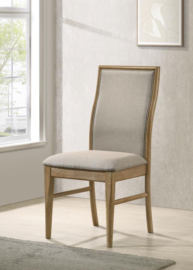 Adina - Chaise de salle à manger rembourrée (lot de 2) - Orge