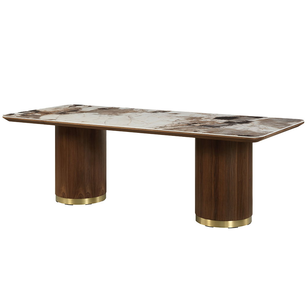 Willene - Table à manger avec plateau en céramique