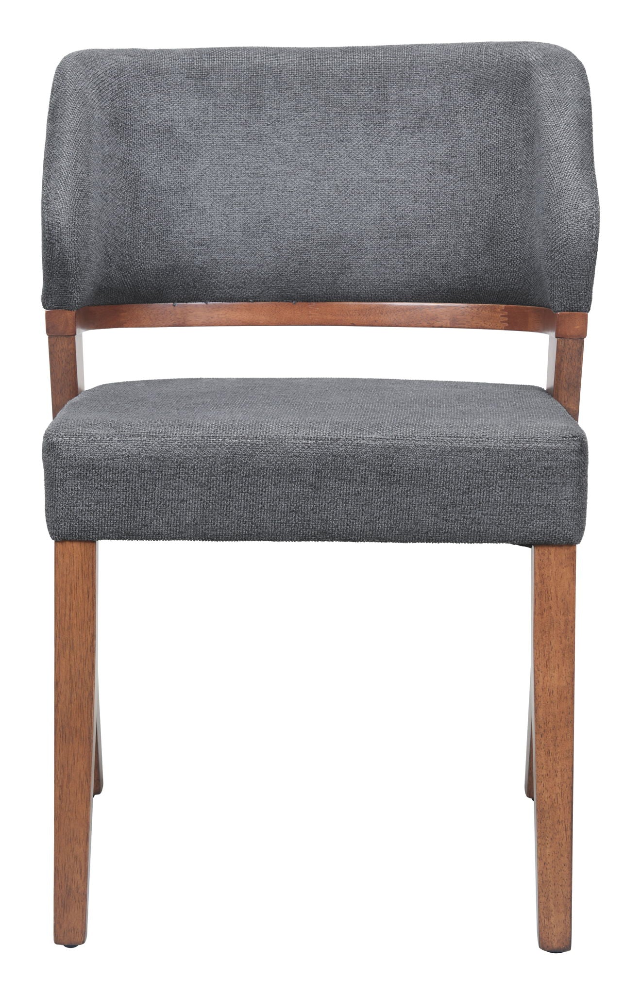 Sunobu - Chaise de salle à manger (lot de 2) - Gris azur et noyer