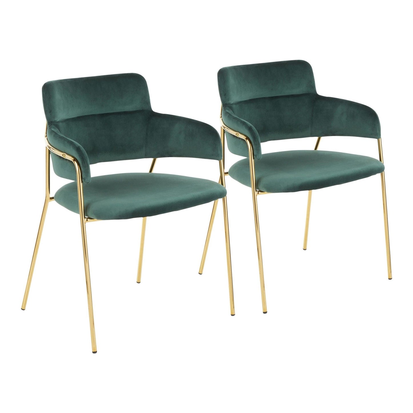 Napoli - Chaise - Métal doré (Lot de 2)