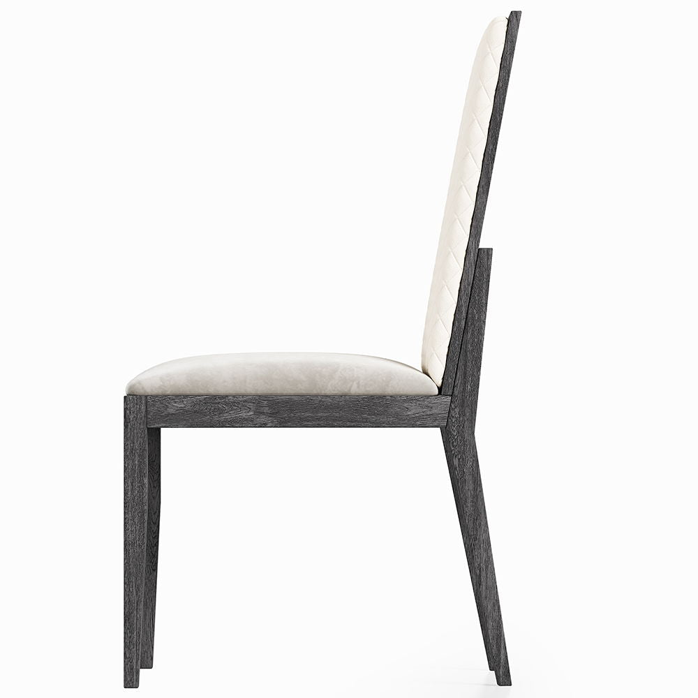Venezia - Chaise d'appoint en cuir synthétique (lot de 2) - Gris