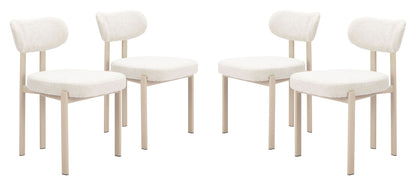 Aurea - Chaise de salle à manger (lot de 4) - Gris clair