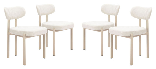 Aurea - Chaise de salle à manger (lot de 4) - Gris clair
