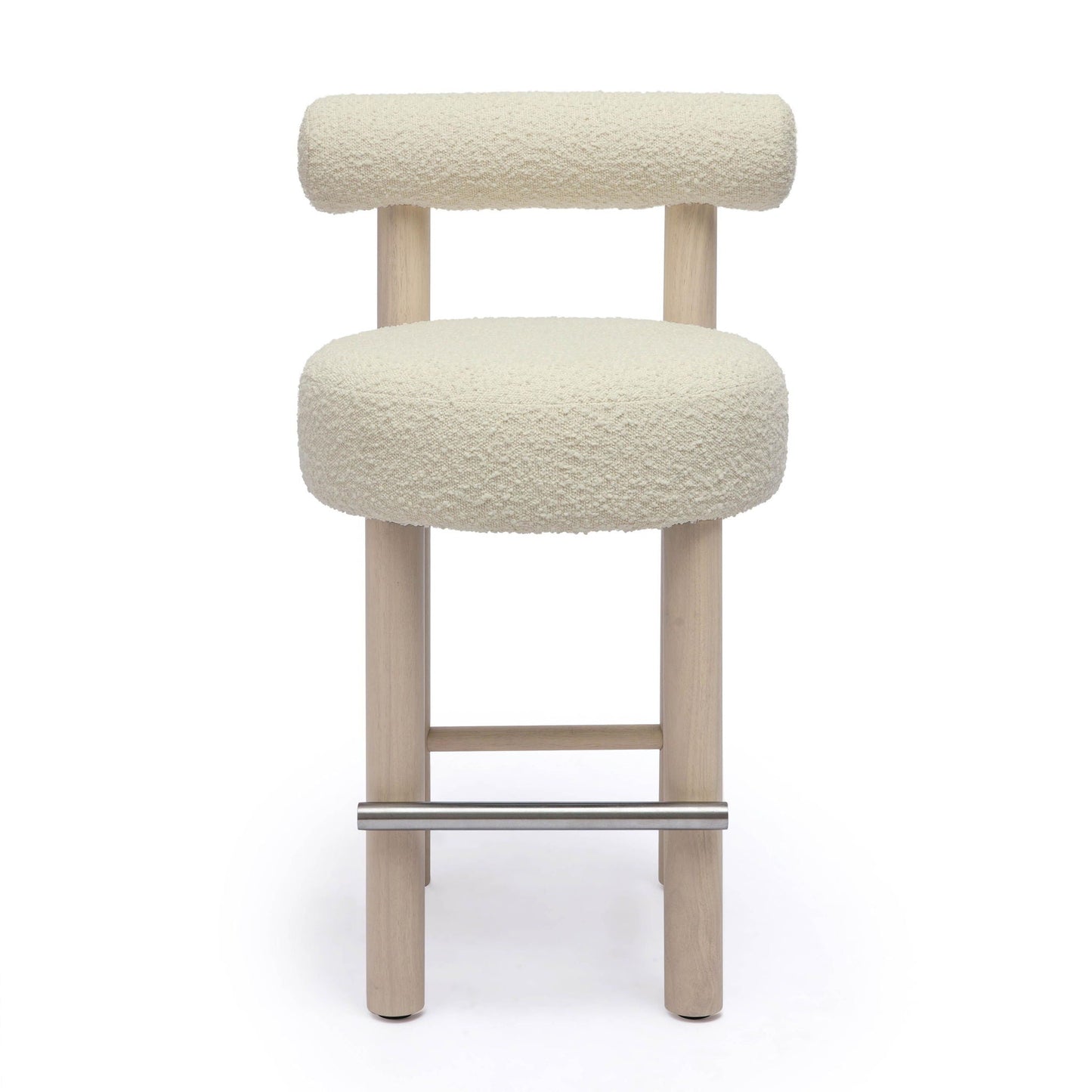 Carmel - Tabouret de bar en boucle et bois massif