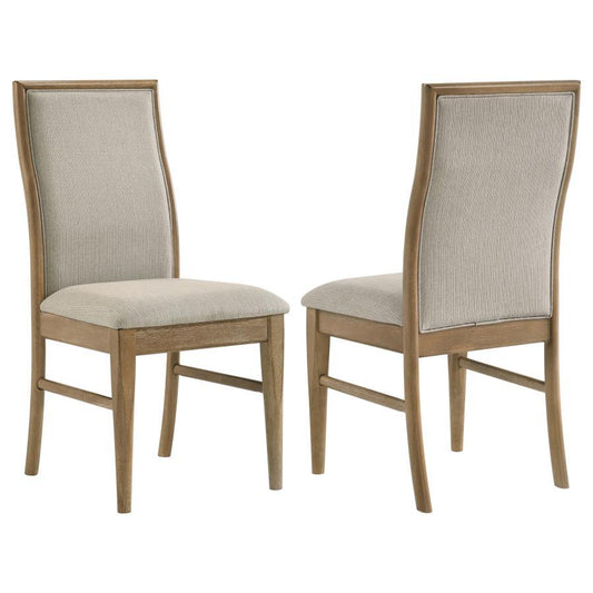 Adina - Chaise de salle à manger rembourrée (lot de 2) - Orge