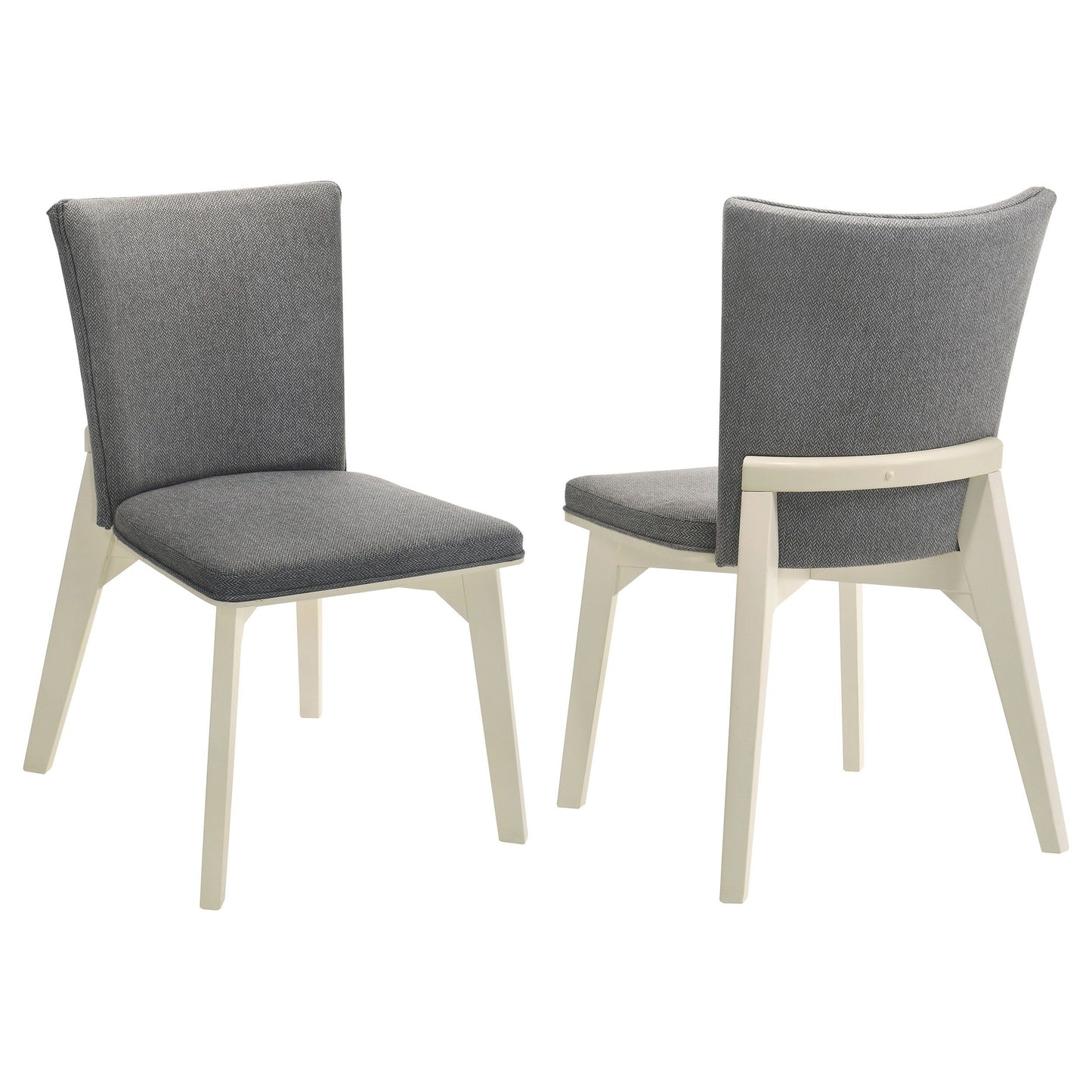Biloxi - Chaise de salle à manger rembourrée (lot de 2) - Gris