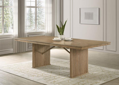 Adina - Table à manger extensible - Marron clair vieilli