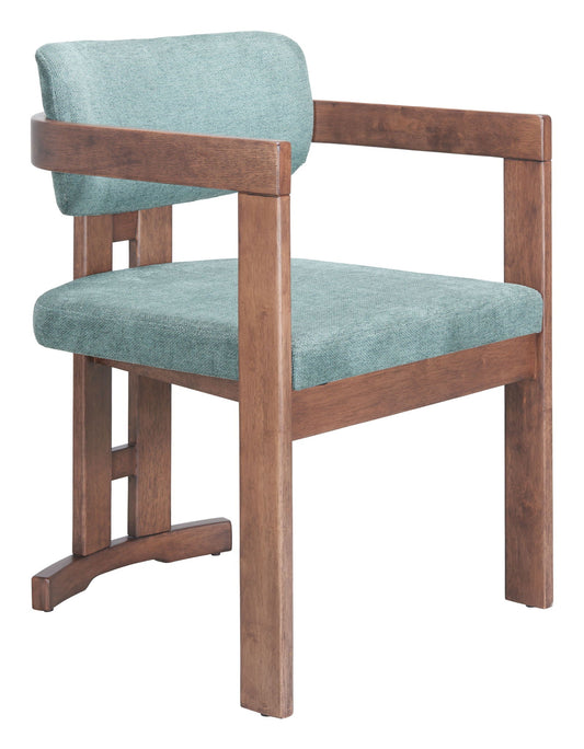 Poly - Chaise de salle à manger - Gris mousse et noyer