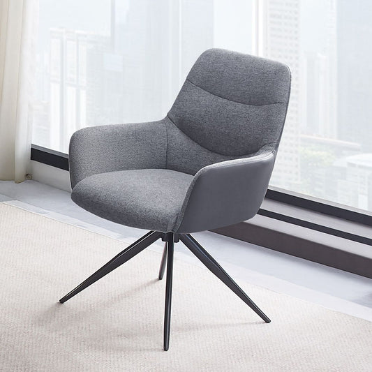 Hester - Fauteuil (lot de 2) - Tissu gris