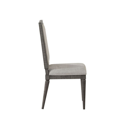 Artesia - Chaise d'appoint (lot de 2) - Tissu beige et bois naturel récupéré