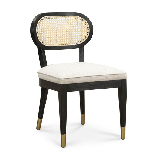 Cosette - Chaise de salle à manger - Noir / Crème