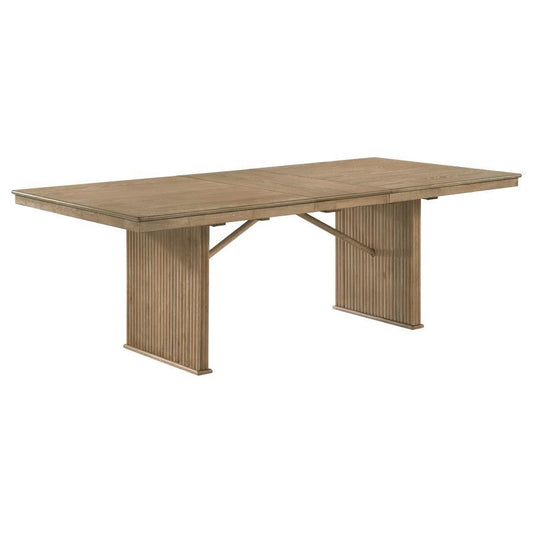 Adina - Table à manger extensible - Marron clair vieilli