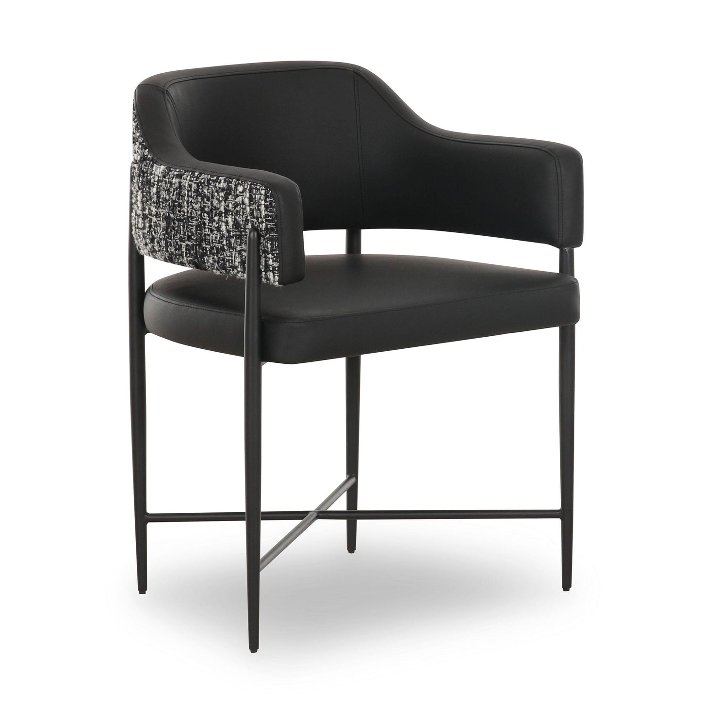 Sezanne - Chaise de salle à manger bicolore en cuir vegan
