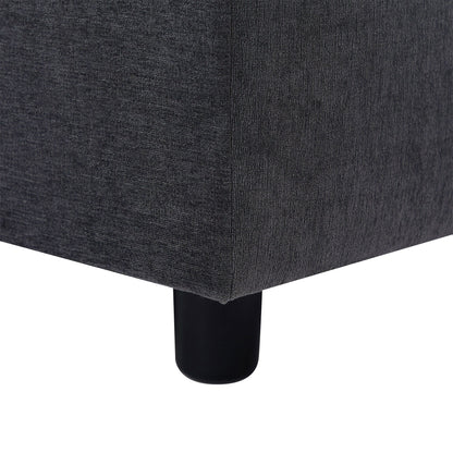 102.4'' L-Shaped Polyester Sectional Sofa with Reversible Footstool and Durable Legs