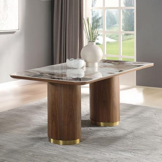 Willene - Table à manger avec plateau en céramique