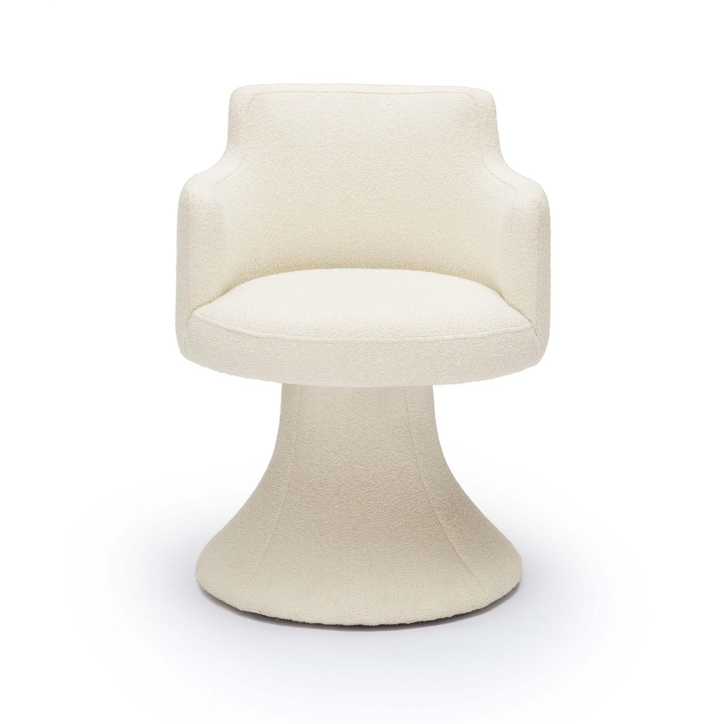 Jeffree - Chaise de salle à manger pivotante Performance Boucle - Crème