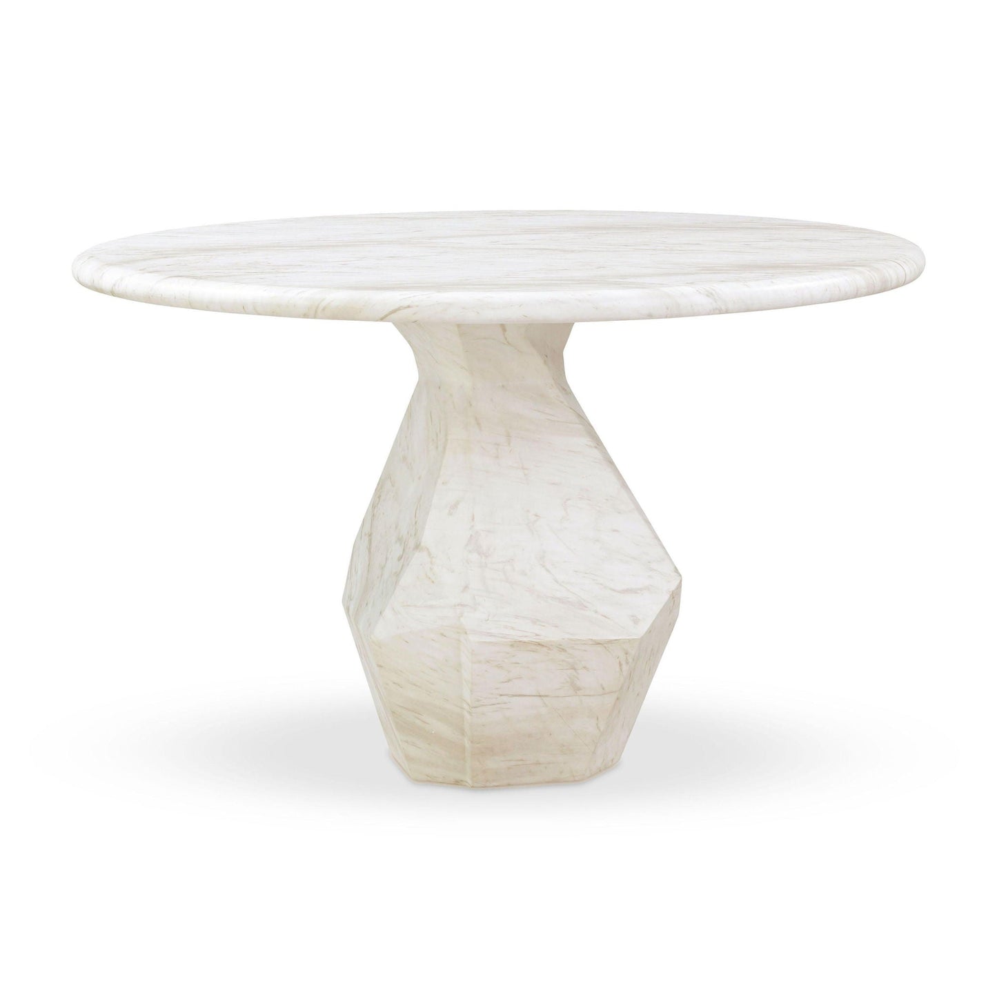 Esme - Table à manger ronde d'intérieur/extérieur 48 - Blanc