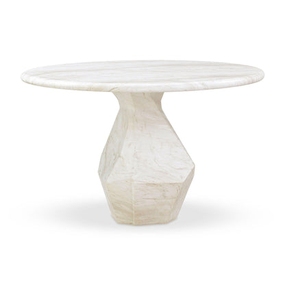 Esme - Table à manger ronde d'intérieur/extérieur 48 - Blanc