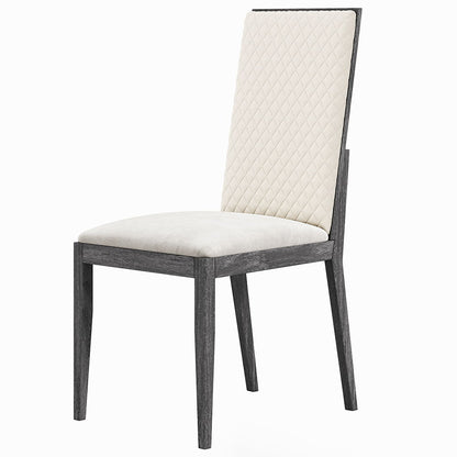 Venezia - Chaise d'appoint en cuir synthétique (lot de 2) - Gris