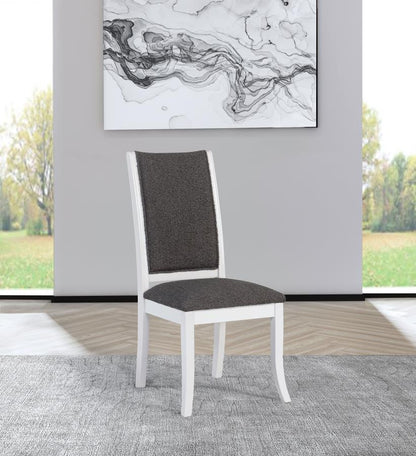 Judd - Chaise de salle à manger rembourrée (lot de 2) - Blanc perle