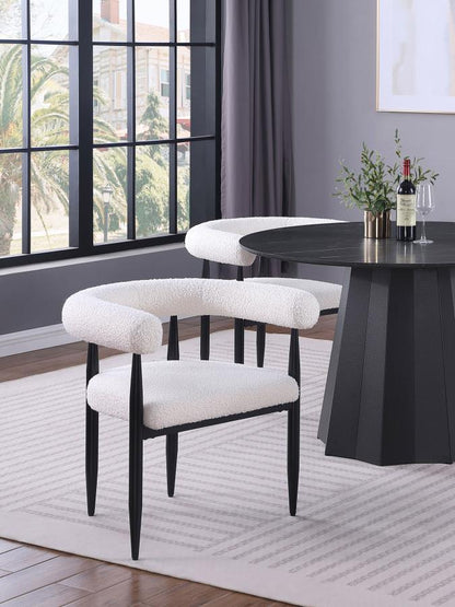 Dunmore - Chaise de salle à manger rembourrée Boucle (lot de 2)